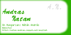andras natan business card
