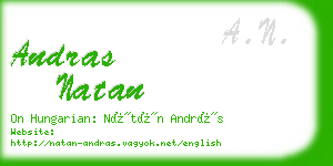 andras natan business card